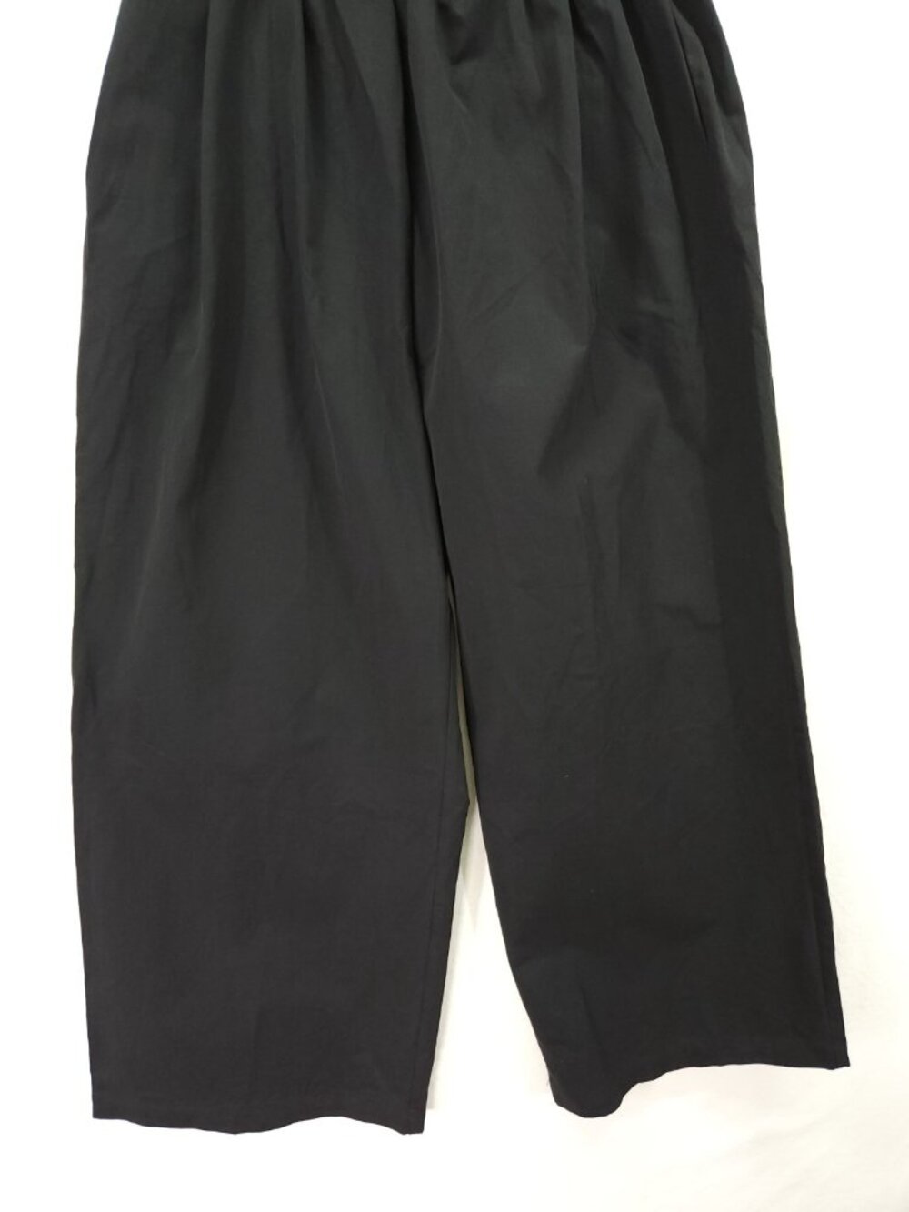 Lioness Black Wide Leg Trousers Size Small Minimalist Lagenlook Pull On Pockets - Picture 9 of 15